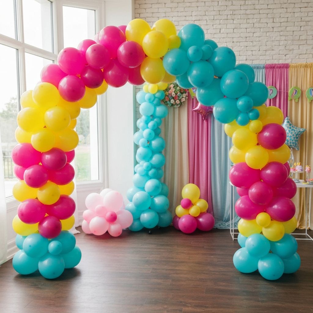 Birthday party balloons